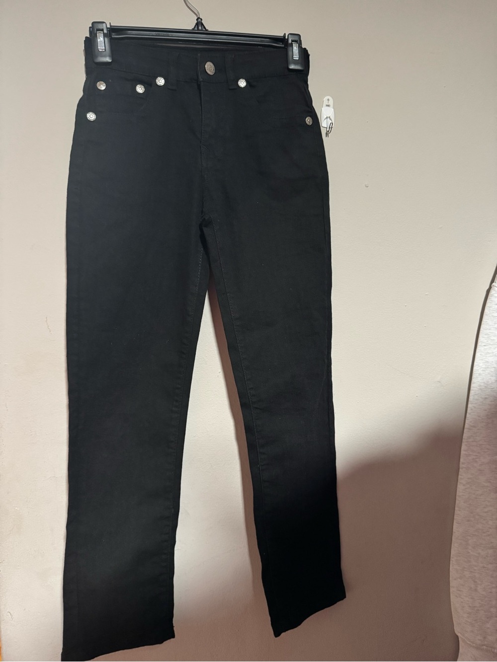 True Religion Boys Black Skinny Jeans with Silver Hardware